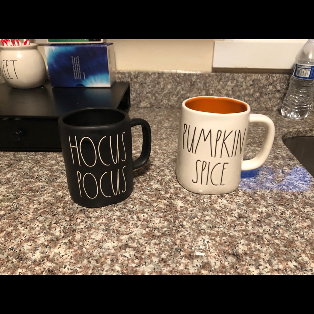 Rae Dunn pumpkin spice and hocus pocus mug
